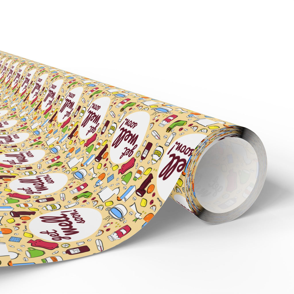 Get Well Soon Wrapping Paper Design 004 | Holiday Gift Wrapping Paper Roll
