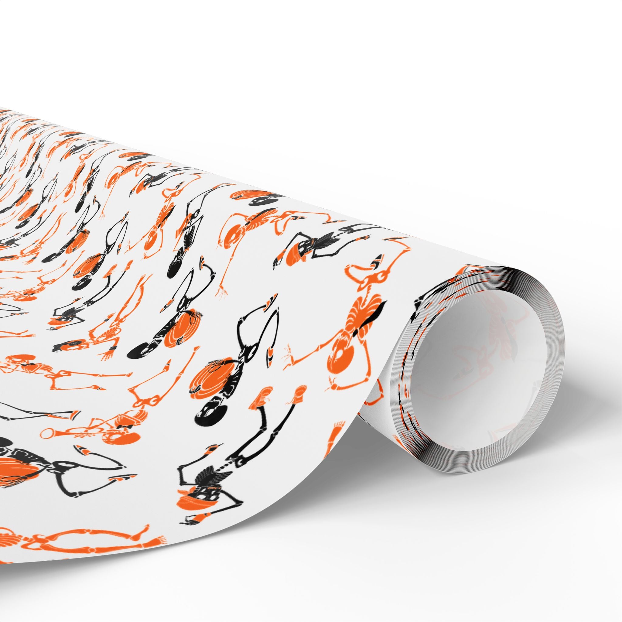 Halloween Skeleton Rockers Wrapping Paper | Holiday Gift Wrapping Paper Roll
