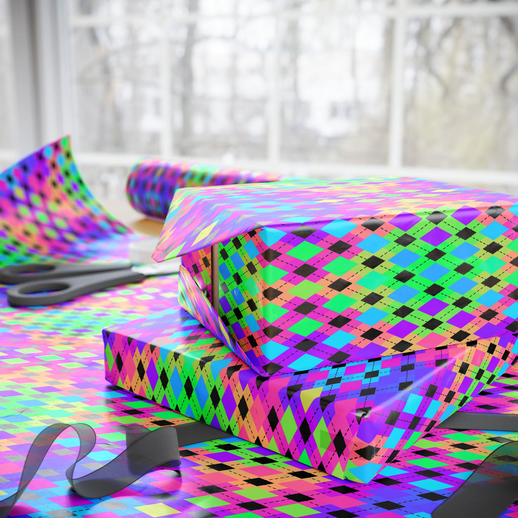 Argyle Design 035 Wrapping Paper - Holiday Gift Wrapping Paper Roll