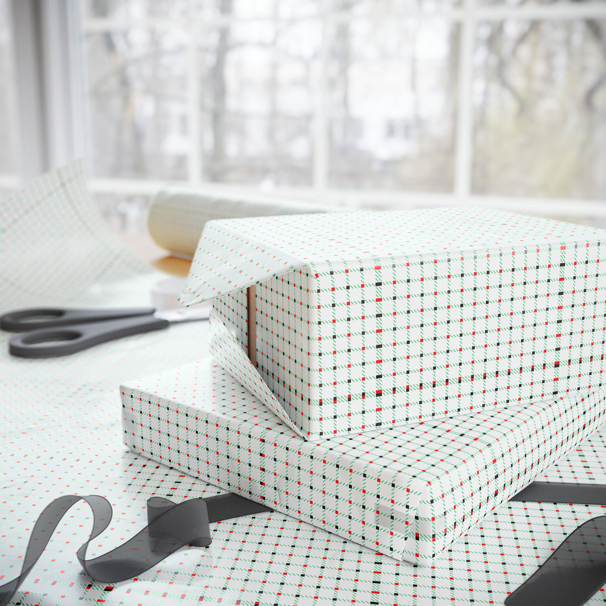 Christmas Tartan Wrapping Paper | Holiday Gift Wrapping Paper Roll