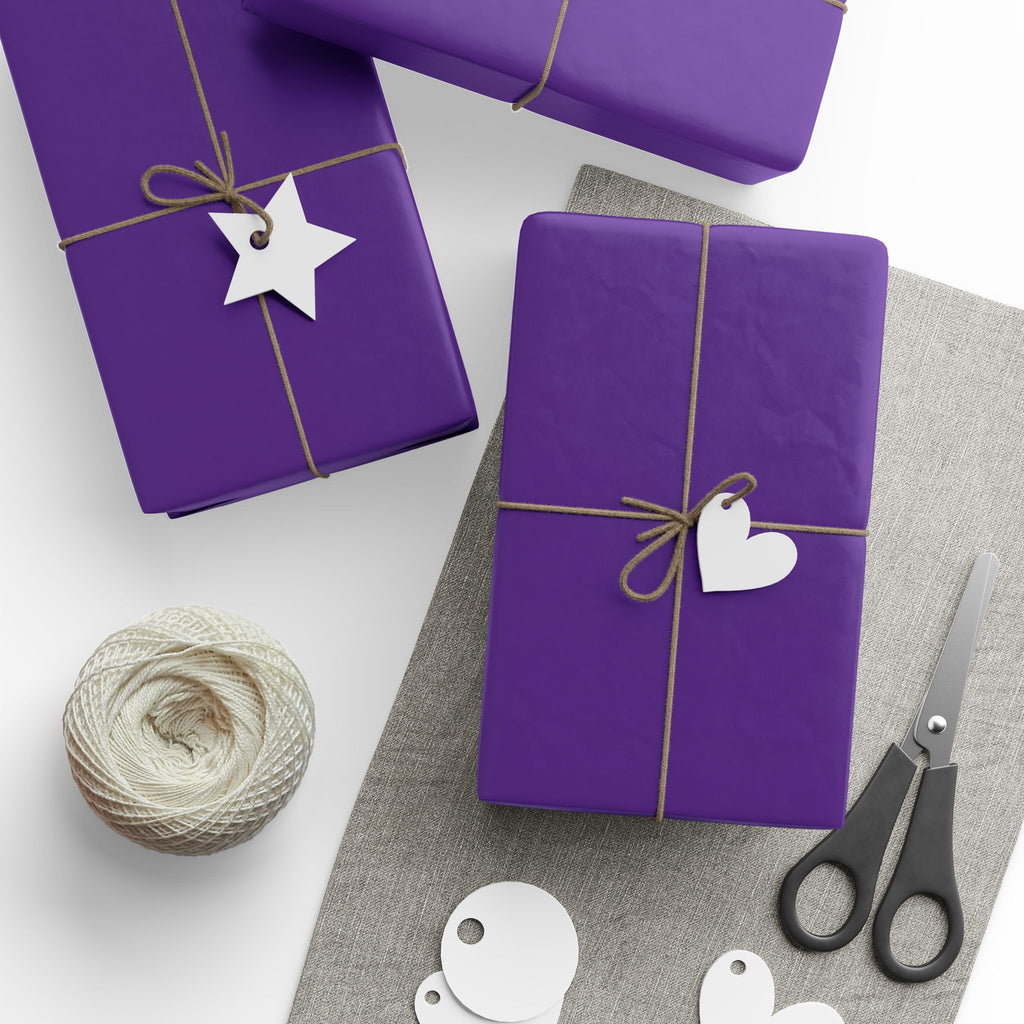 Solid Purple Wrapping Paper - Holiday Gift Wrapping Paper Roll