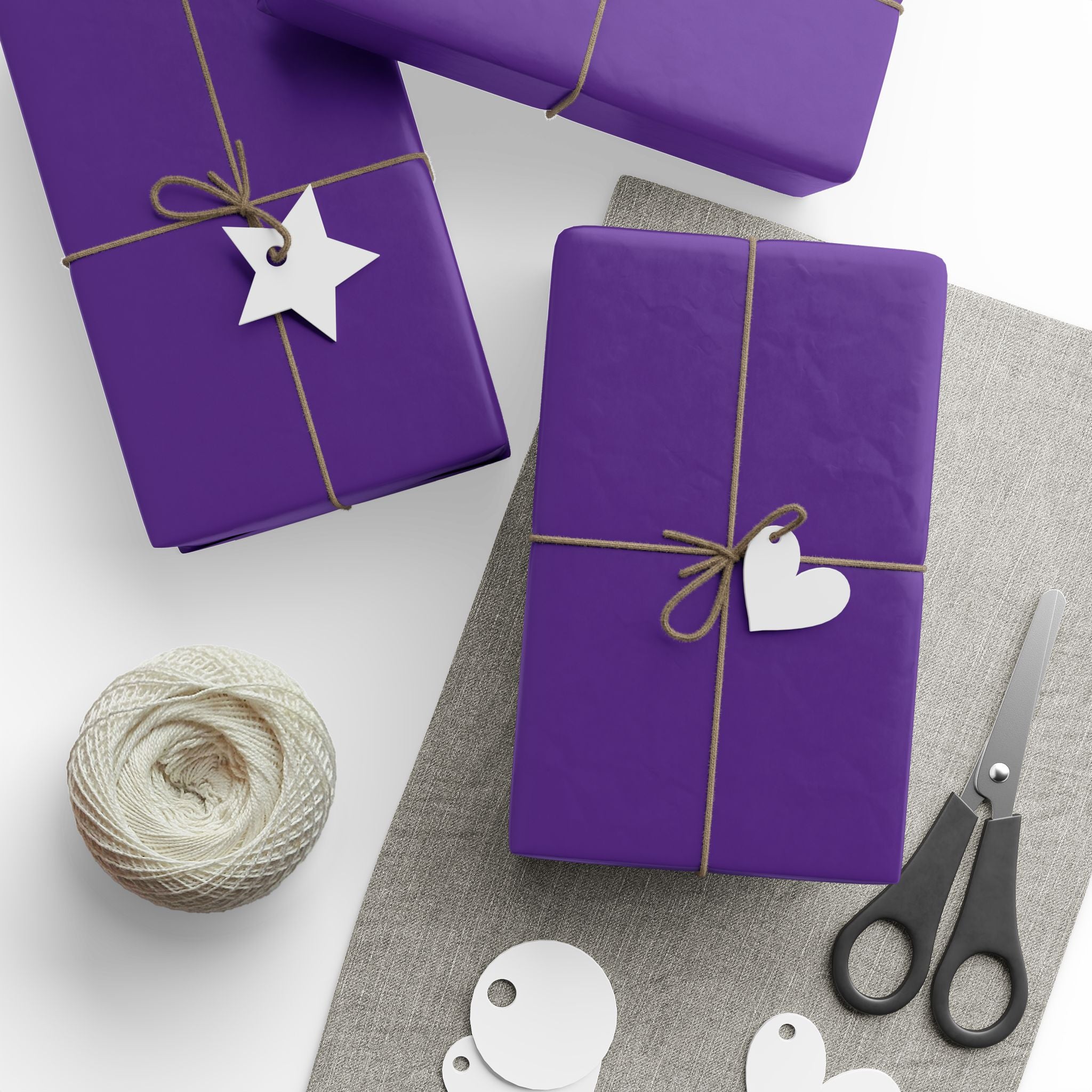 Solid Purple Wrapping Paper - Holiday Gift Wrapping Paper Roll