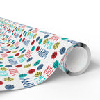 New Year's Snowflakes Wrapping Paper - Holiday Gift Wrapping Paper Roll