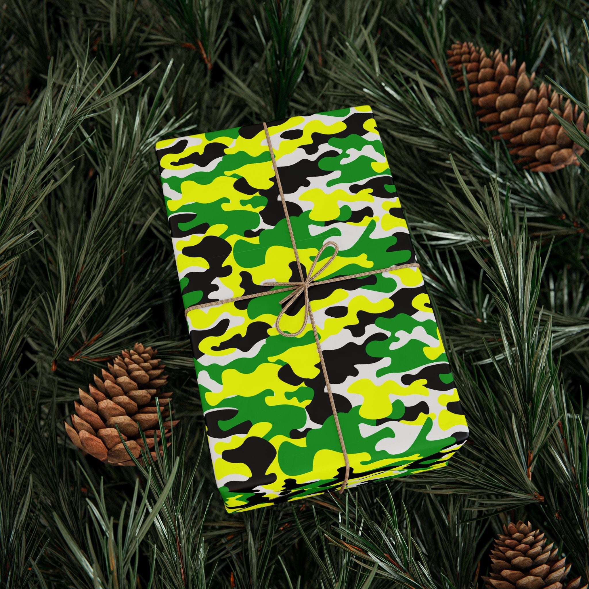 Oregon Ducks Inspired Camoflauge Wrapping Paper - Holiday Gift Wrapping Paper Roll