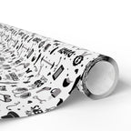 Father's Day Black & White Wrapping Paper - Holiday Gift Wrapping Paper Roll