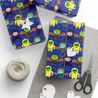 Halloween Monsters Row Wrapping Paper | Holiday Gift Wrapping Paper