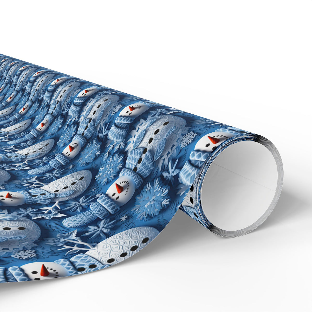 Christmas 3D Snowmen Wrapping Paper | Holiday Gift Wrapping Paper