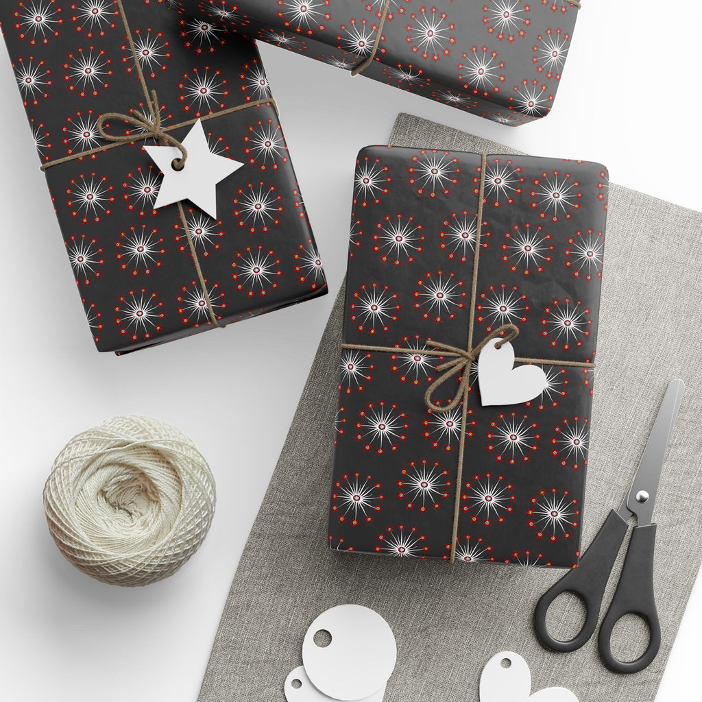 4th of July Flowering Blasts Wrapping Paper | Holiday Gift Wrapping Paper Roll