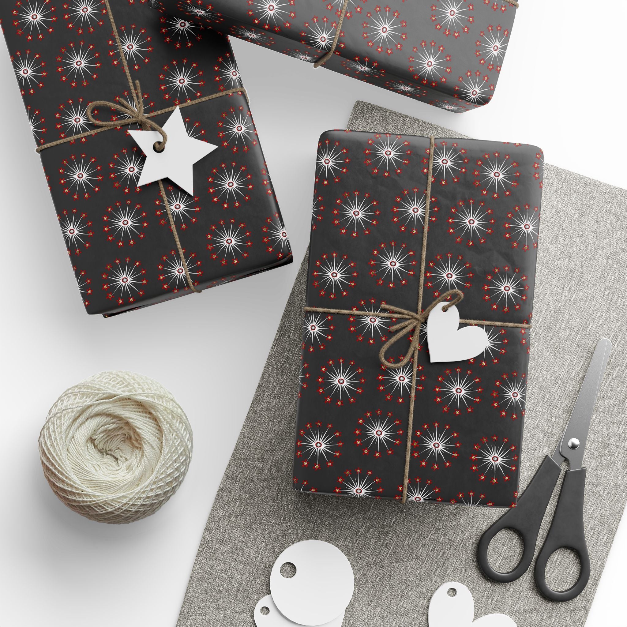 4th of July Flowering Blasts Wrapping Paper | Holiday Gift Wrapping Paper Roll
