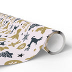 Christmas Reindeer Angels Wrapping Paper | Holiday Gift Wrapping Paper Roll