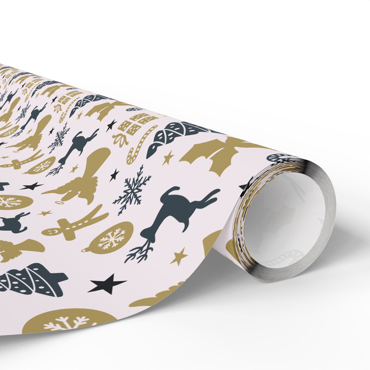 Christmas Reindeer Angels Wrapping Paper | Holiday Gift Wrapping Paper Roll