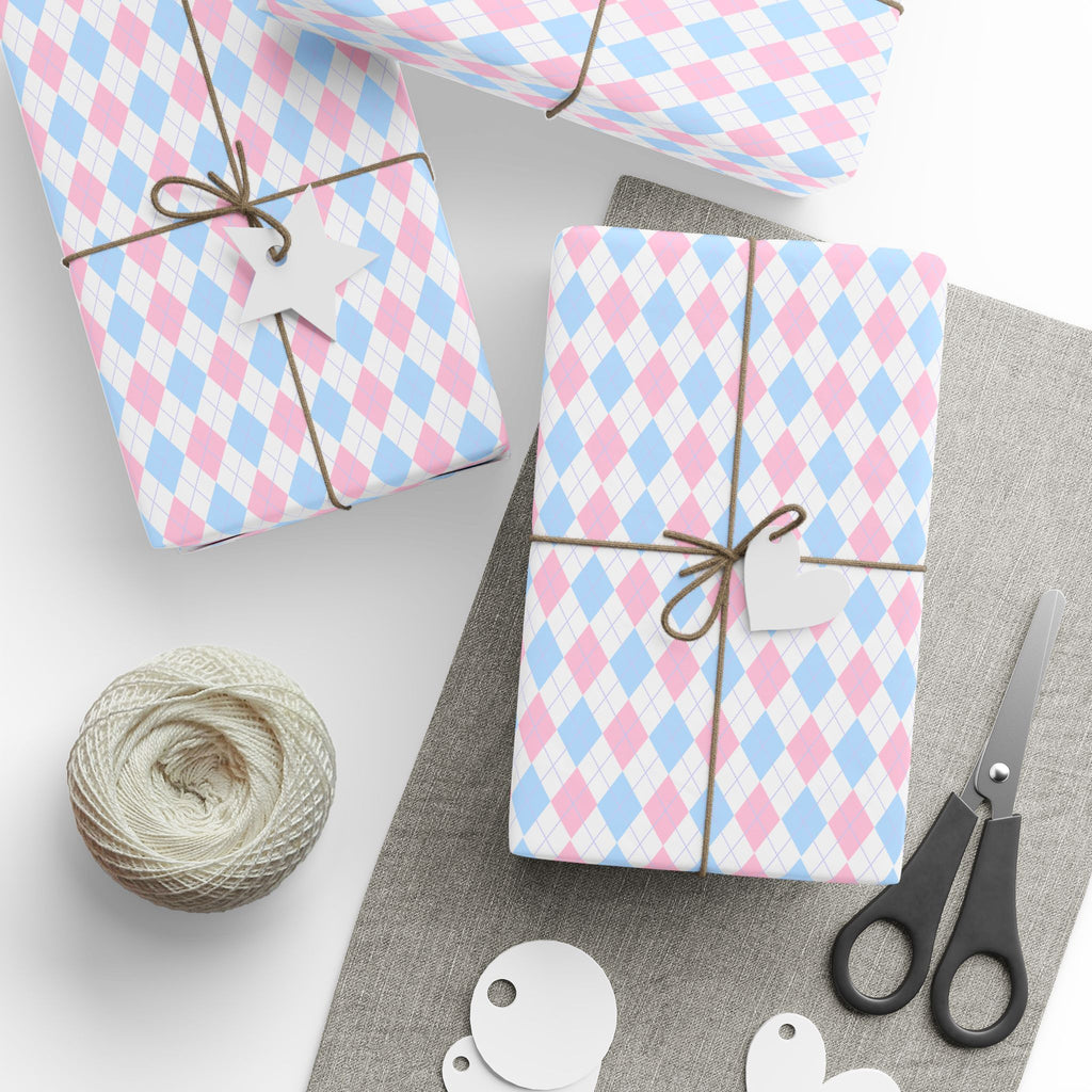 Argyle Design 015 Wrapping Paper - Holiday Gift Wrapping Paper Roll