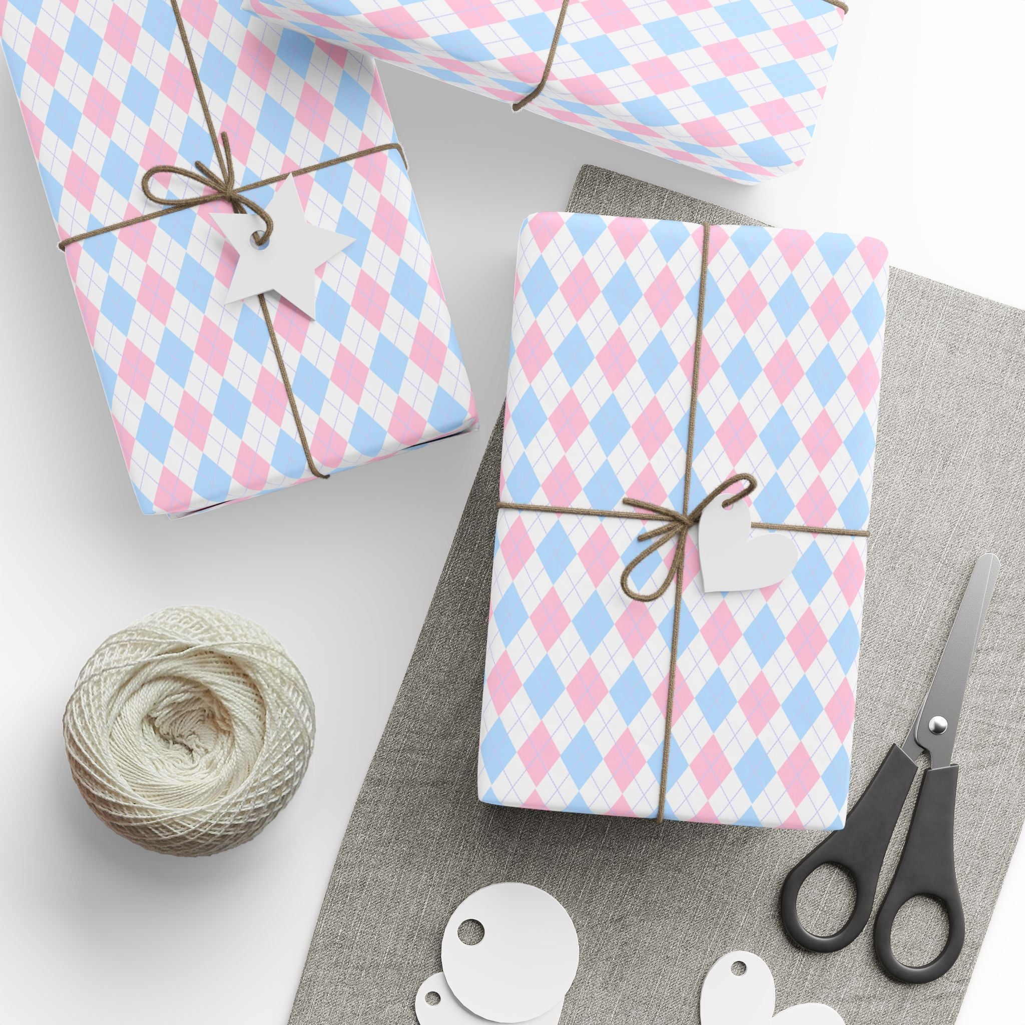 Argyle Design 015 Wrapping Paper - Holiday Gift Wrapping Paper Roll