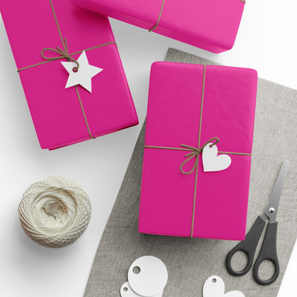 Solid Hot Pink Wrapping Paper - Holiday Gift Wrapping Paper Roll