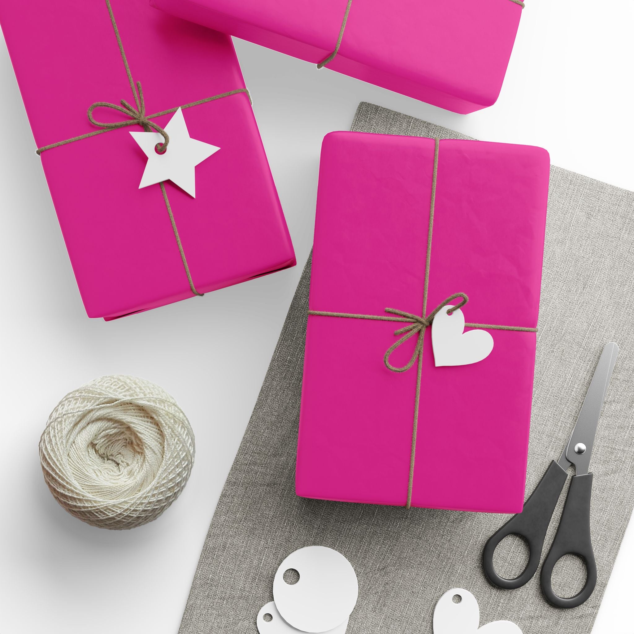 Solid Hot Pink Wrapping Paper - Holiday Gift Wrapping Paper Roll