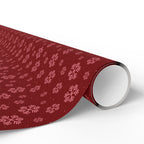 Christmas Dark Red Snowflakes Wrapping Paper | Holiday Gift Wrapping Paper Roll