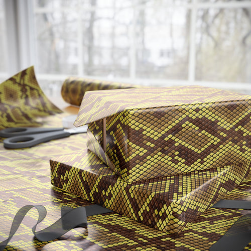 Animal Print Design 004 Snake Skin Wrapping Paper - Holiday Gift Wrapping Paper Roll