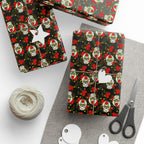 Day of the Dead Red Roses Wrapping Paper | Holiday Gift Wrapping Paper Roll