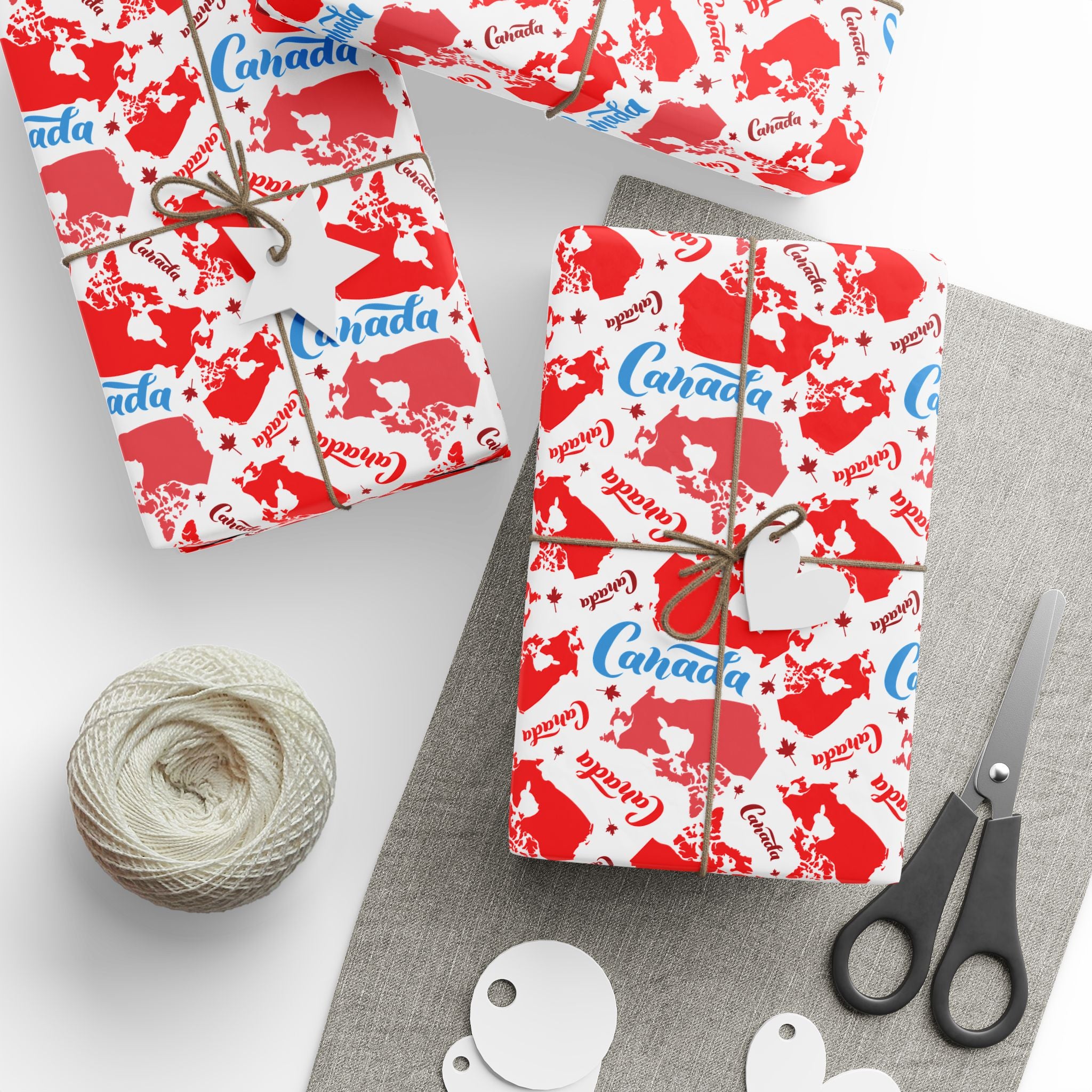Canada Day Dominion Map Wrapping Paper - Holiday Gift Wrapping Paper Roll