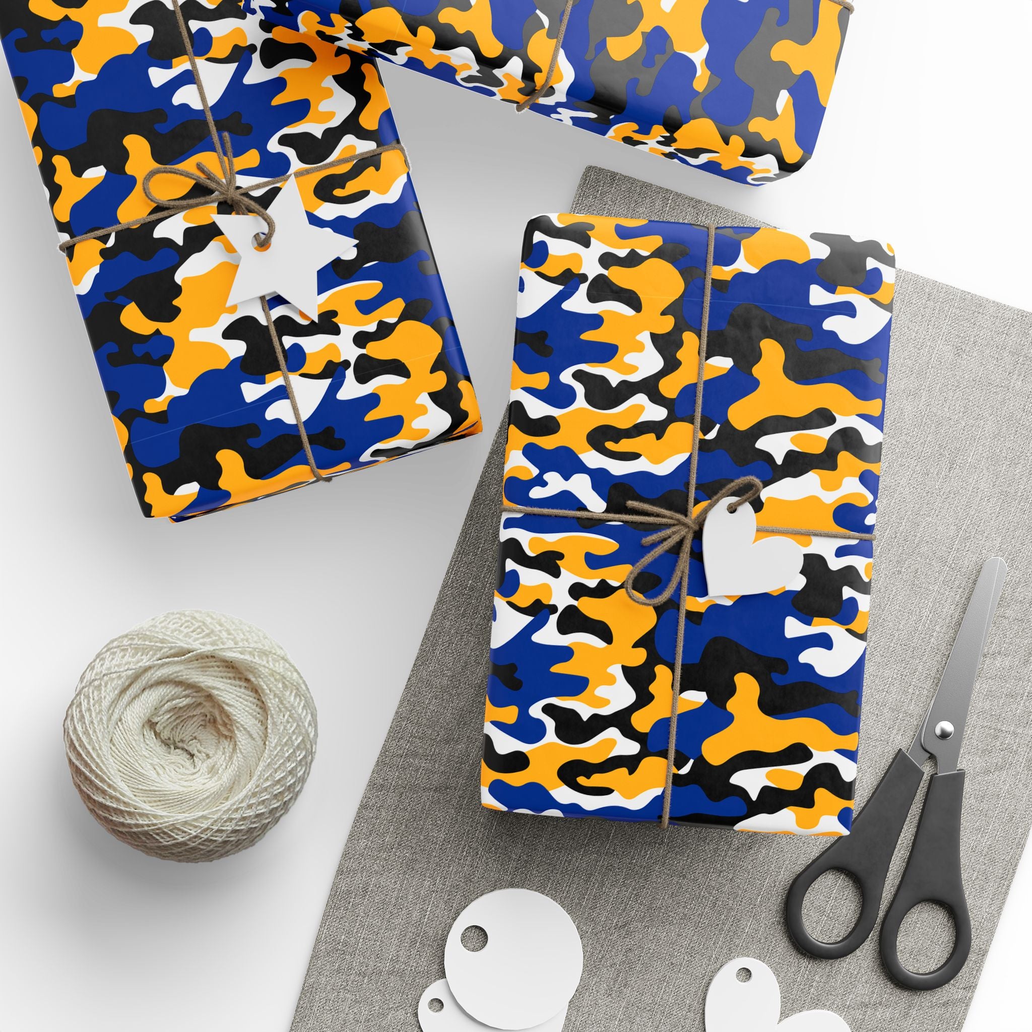Pittsburgh Panthers Inspired Camoflauge Wrapping Paper - Holiday Gift Wrapping Paper Roll