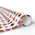 New Year's Gingerbread Reindeer Wrapping Paper - Holiday Gift Wrapping Paper Roll