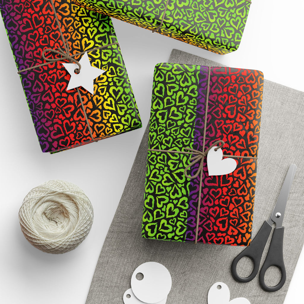 Pride Rainbow Gradient Wrapping Paper Design | Holiday Gift Wrapping Paper Roll