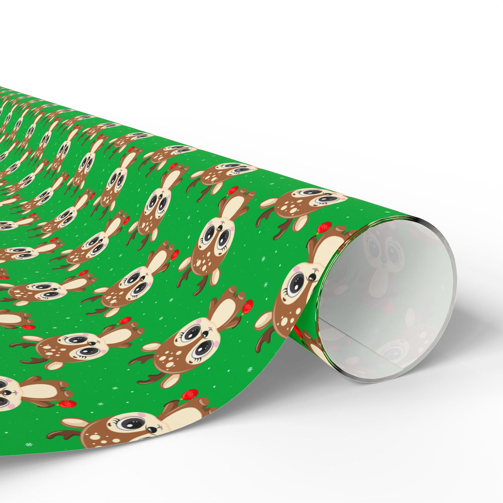 Christmas Baby Reindeer Wrapping Paper | Holiday Gift Wrapping Paper
