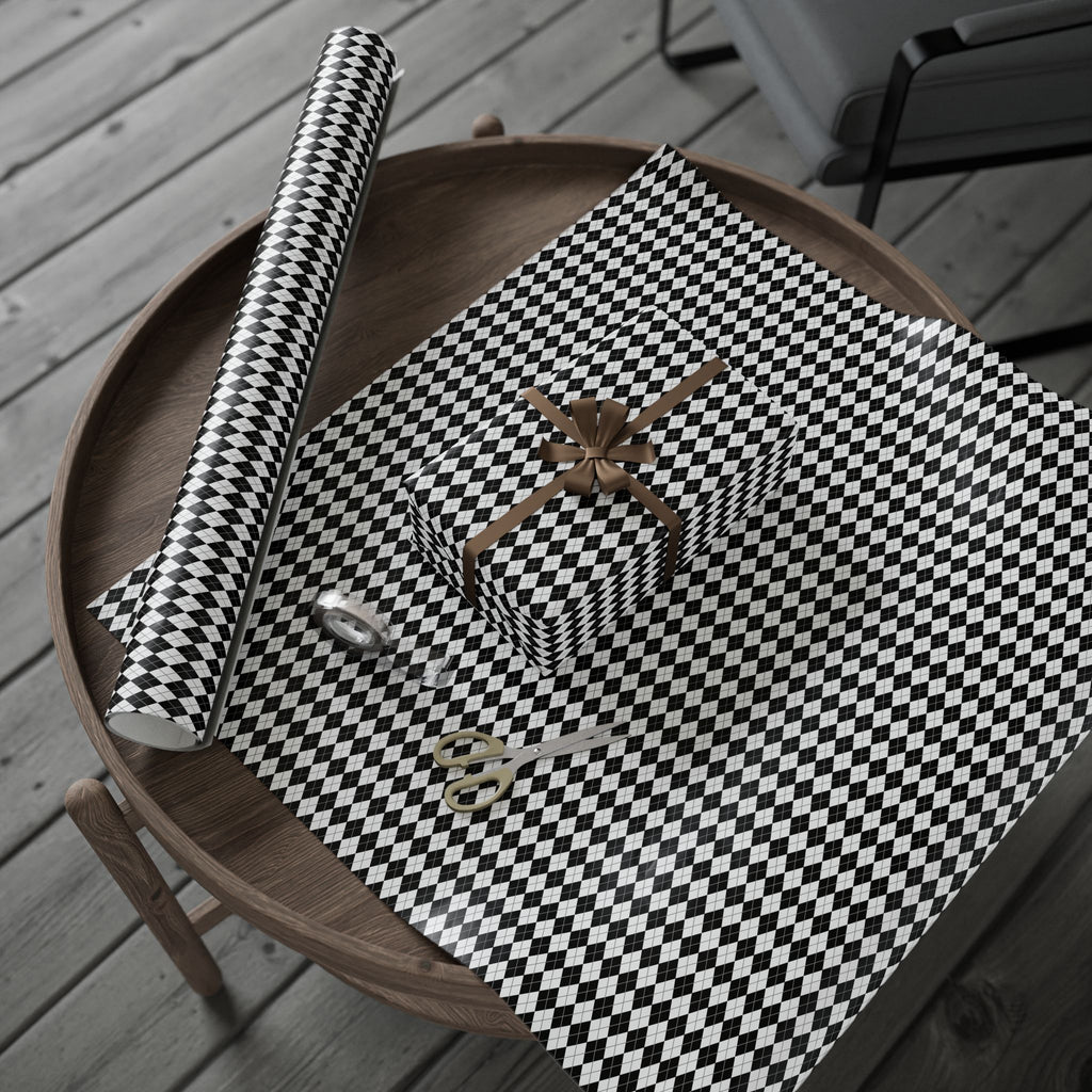 Argyle Design 025 Wrapping Paper - Holiday Gift Wrapping Paper Roll