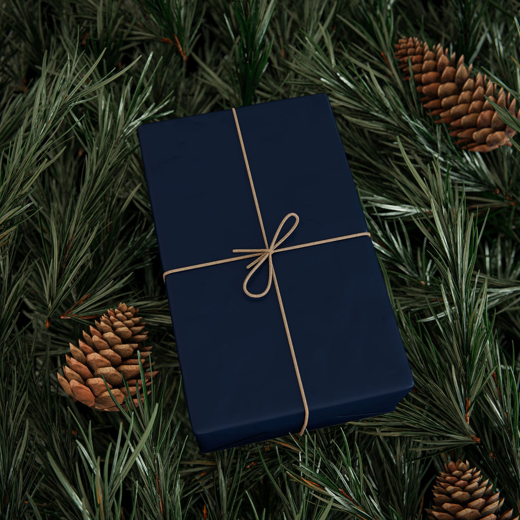 Solid Navy Wrapping Paper - Holiday Gift Wrapping Paper Roll