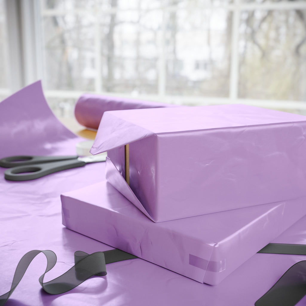 Solid Lavender Wrapping Paper - Holiday Gift Wrapping Paper Roll