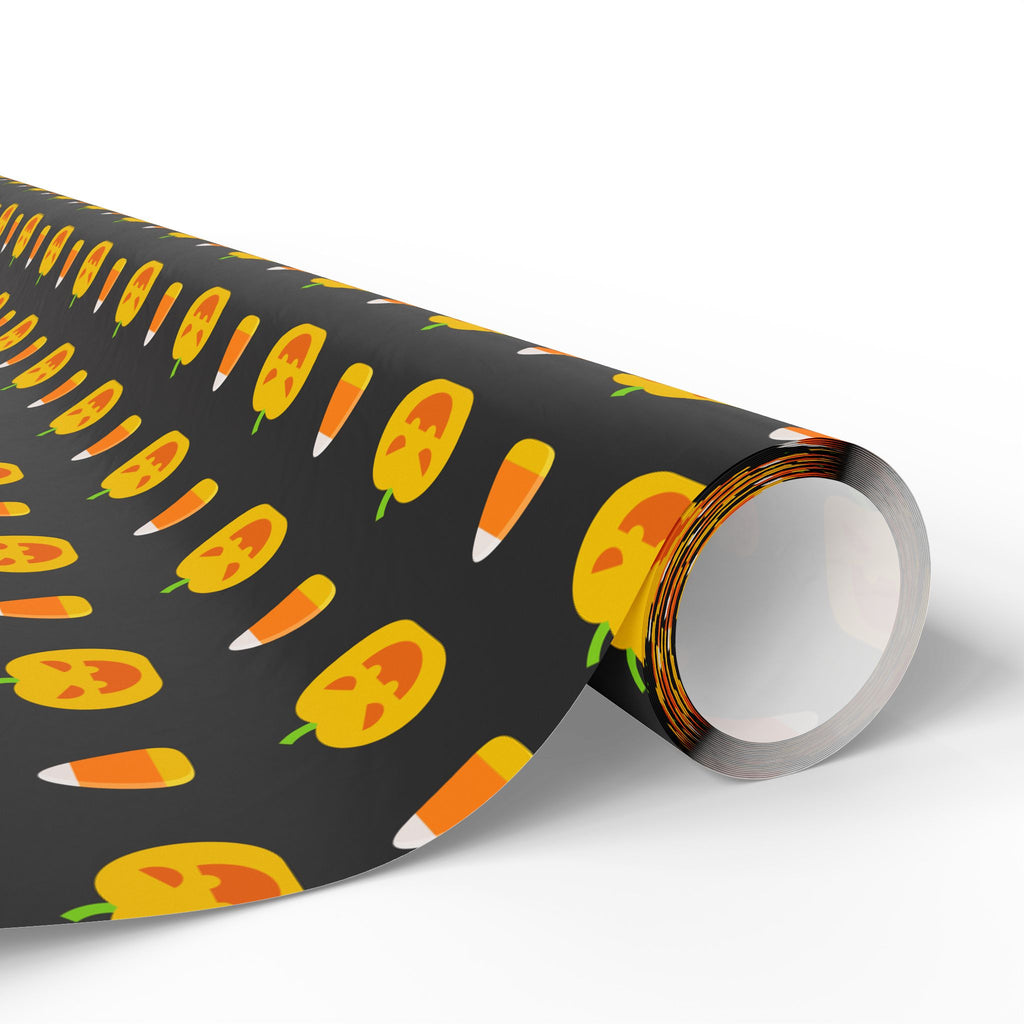 Halloween Candy Corn Pumpkins Wrapping Paper | Holiday Gift Wrapping Paper Roll