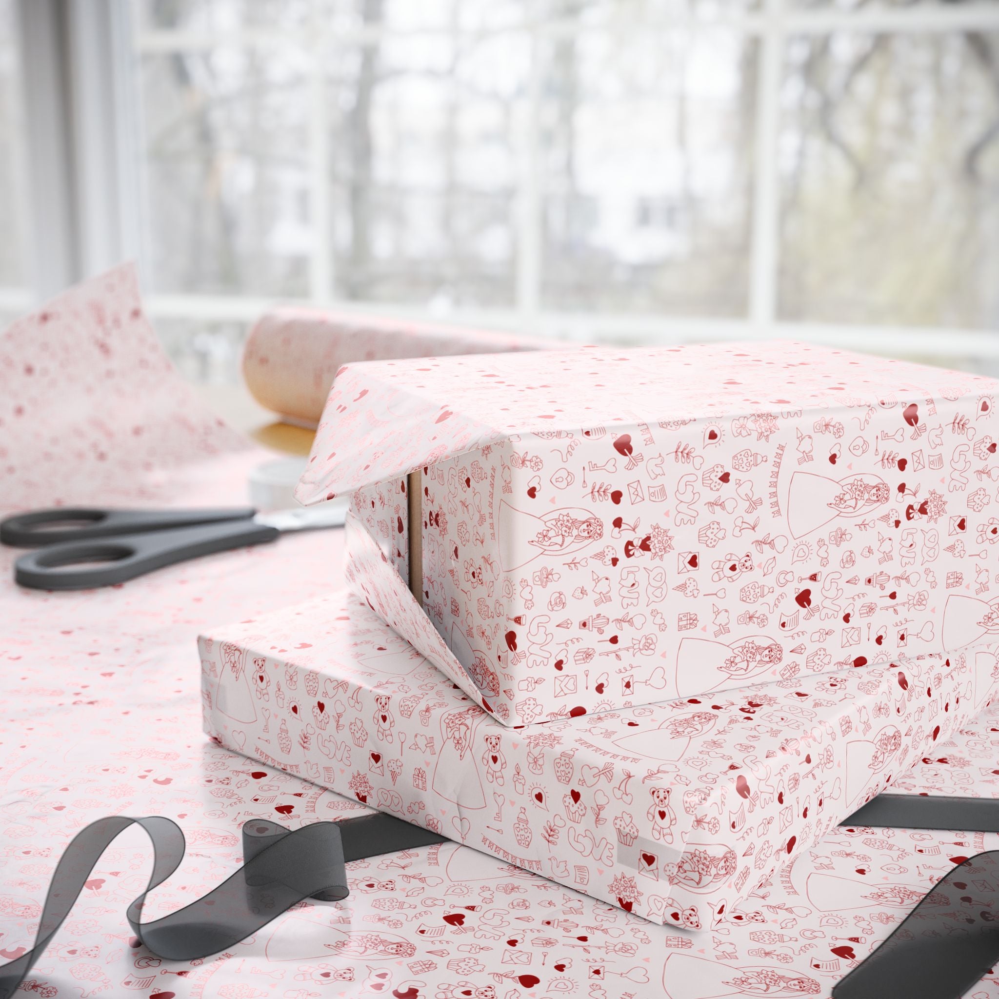 Bridal Shower Wrapping Paper Design 008 - Holiday Gift Wrapping Paper Roll