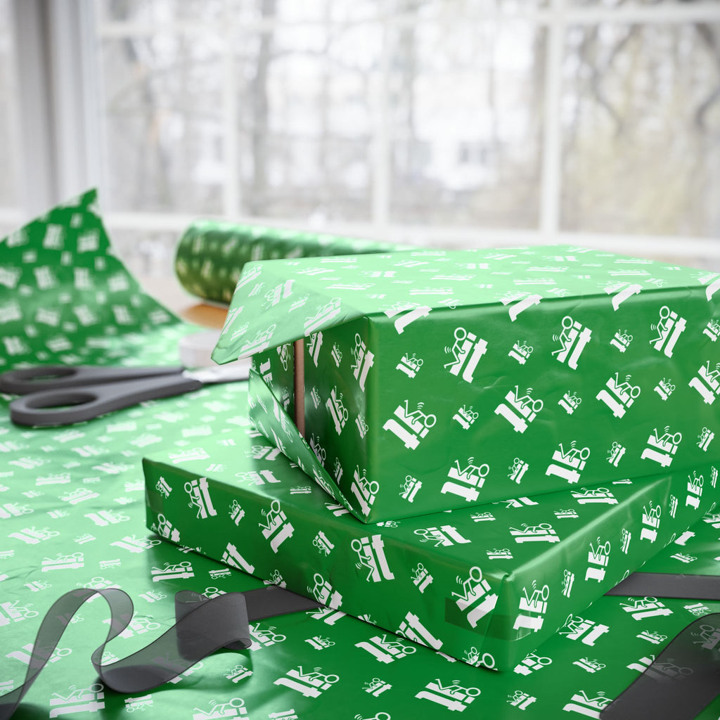 NSFW "F#ck It" Meme on Green Wrapping Paper - Holiday Gift Wrapping Paper Roll