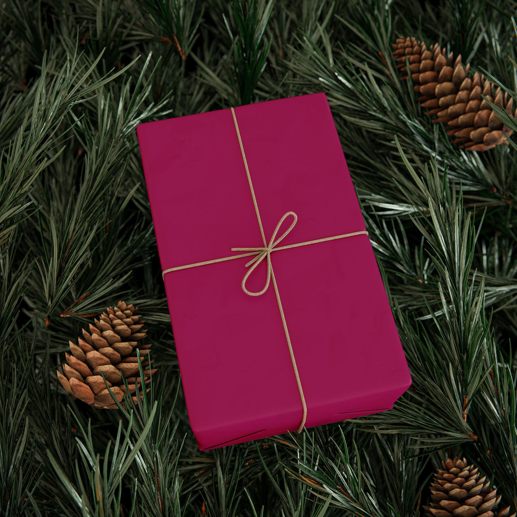 Solid Raspberry Wrapping Paper - Holiday Gift Wrapping Paper Roll