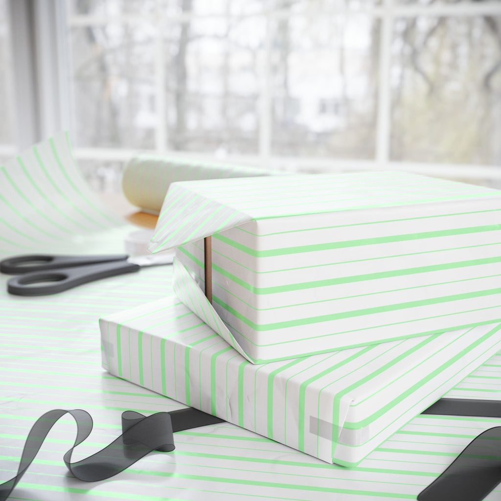 Stripe Design 007 Wrapping Paper - Holiday Gift Wrapping Paper Roll