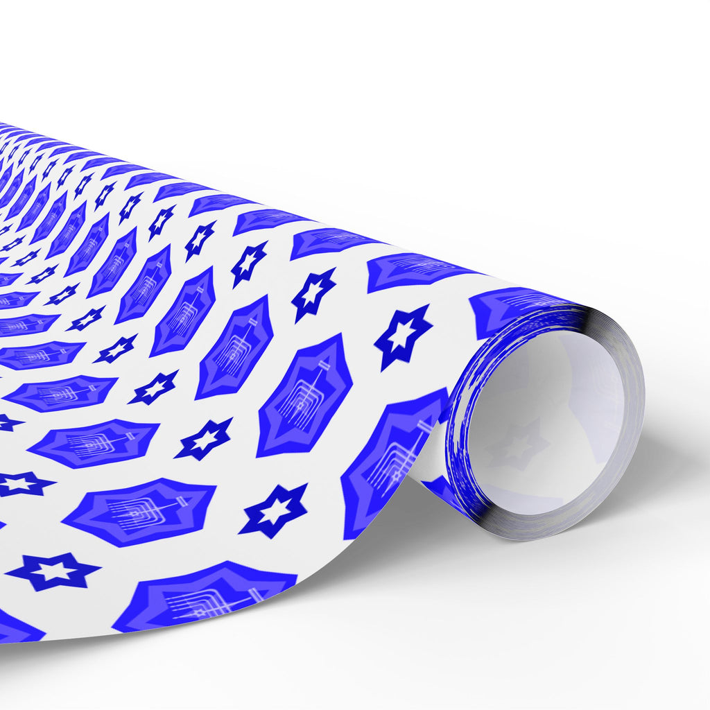 Hanukkah Kaleidoscope Wrapping Paper | Holiday Gift Wrapping Paper Roll