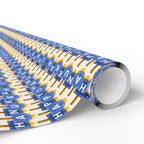 Hanukkah Celebration Banner Wrapping Paper | Holiday Gift Wrapping Paper Roll