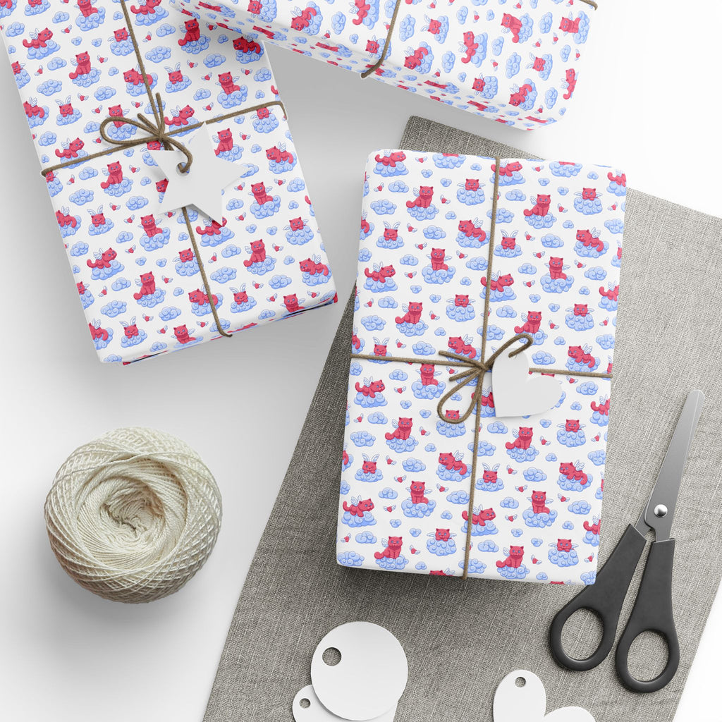 NSFW Heavenly Pussy on White Wrapping Paper - Holiday Gift Wrapping Paper Roll