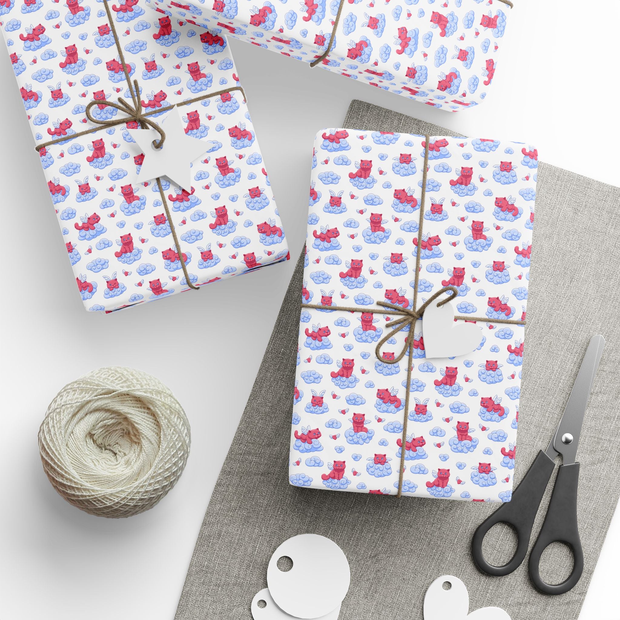 NSFW Heavenly Pussy on White Wrapping Paper - Holiday Gift Wrapping Paper Roll