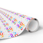 Thank You Colorful Confetti Wrapping Paper Design | Holiday Gift Wrapping Paper Roll