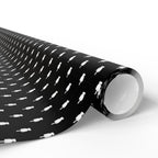 NSFW Friendly Hello Middle Finger on Black Wrapping Paper - Holiday Gift Wrapping Paper Roll