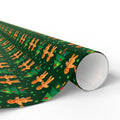 Christmas Gingerbread Holding Hands Wrapping Paper | Holiday Gift Wrapping Paper Roll