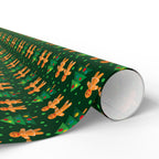 Christmas Gingerbread Holding Hands Wrapping Paper | Holiday Gift Wrapping Paper Roll