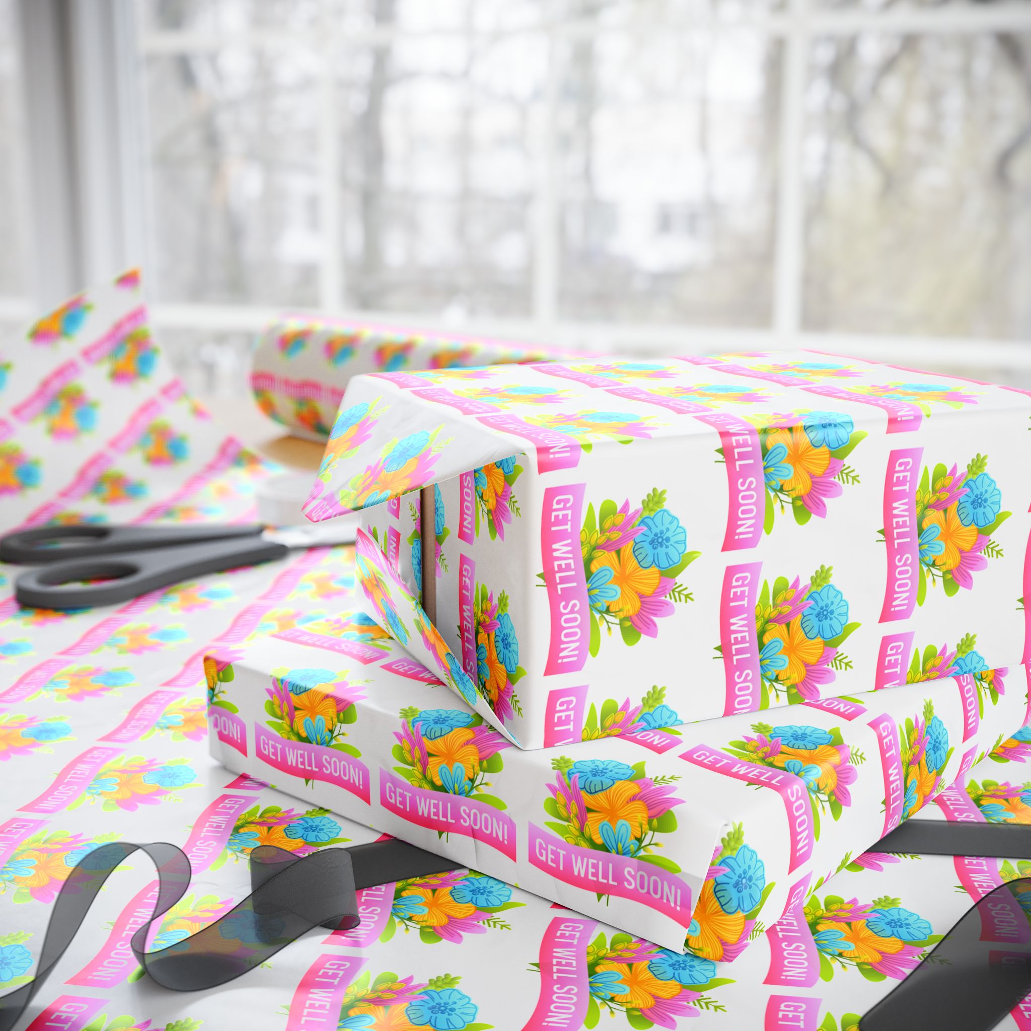 Get Well Soon Wrapping Paper Design 009 | Holiday Gift Wrapping Paper Roll