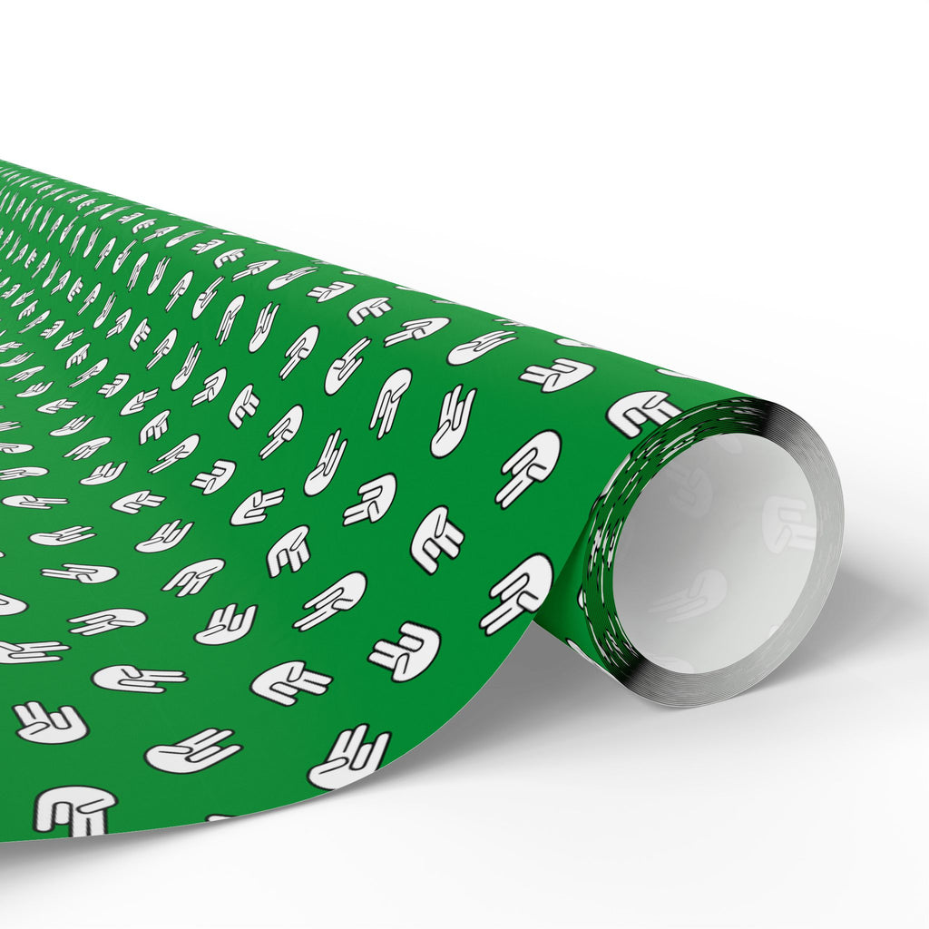 NSFW "The Shocker" on Green Wrapping Paper - Holiday Gift Wrapping Paper Roll