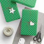 NSFW Free Mustache Rides on Green Wrapping Paper - Holiday Gift Wrapping Paper Roll