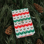 Christmas Boughs of Holly Chevron Wrapping Papers | Holiday Gift Wrapping Paper Roll